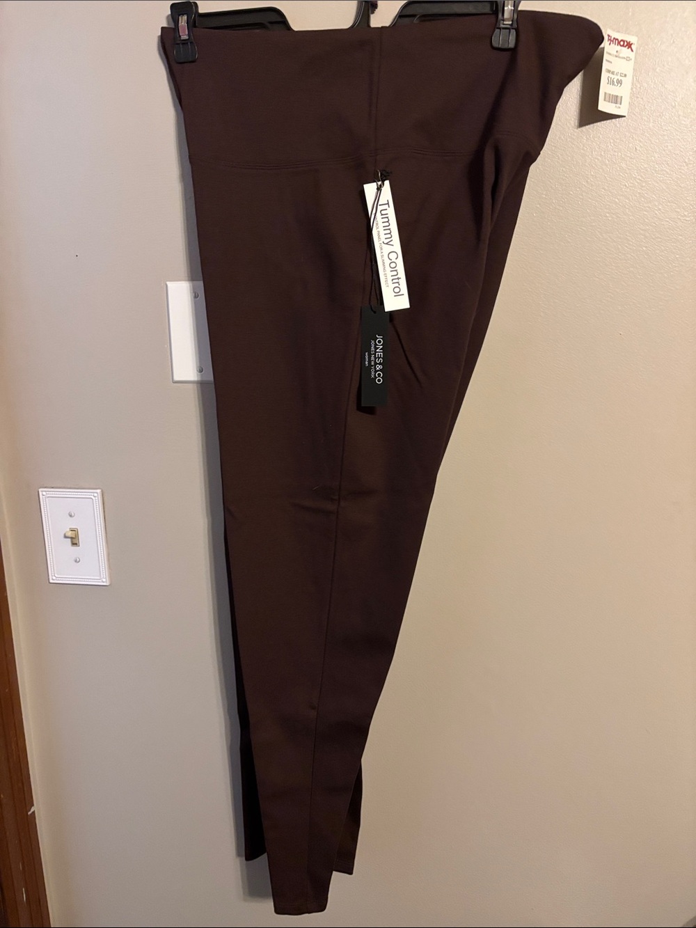 High-Waist Tummy Control Leggings - Brown